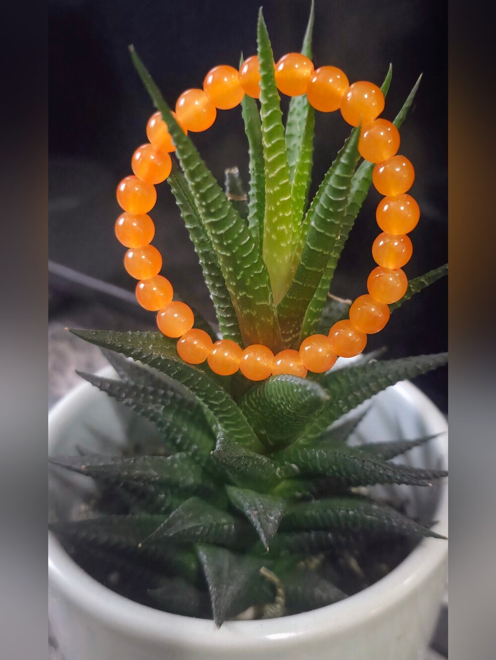 🥳4/$20 Orange Beaded Stretch Bracelet.